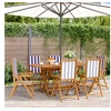 Image de Chaises inclinables de jardin lot de 6 tissu et bois massif