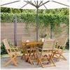 Image de Chaises de jardin pliantes lot de 4 beige rotin et bois massif, siège de jardin, chaise de patio, chaise à manger de 3214562