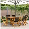 Image de Chaises de jardin pliantes lot de 6 noir bois d'acacia massif, siège de jardin, chaise de patio, chaise à manger de 3214566