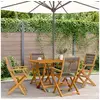 Image de Chaises pliables de jardin 4 pcs gris bois d acacia massif