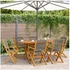 Image de Chaises de jardin pliables lot de 6 gris bois d acacia massif