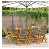 Image de Chaises de jardin pliables lot de 8 gris bois d acacia massif