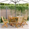 Image de Chaises de jardin pliantes lot de 4 beige bois d acacia massif
