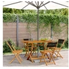 Image de Chaises de jardin pliantes lot de 4 noir bois d'acacia massif, siège de jardin, chaise de patio, chaise à manger de 3214601