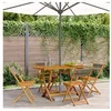 Image de Chaises pliables de jardin 4 pcs gris bois d'acacia massif, siège de jardin, chaise de patio, chaise à manger de 3214604