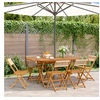 Image de Chaises de jardin pliantes lot de 6 beige bois d acacia massif