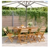 Image de Chaises de jardin pliantes lot de 8 beige bois d acacia massif