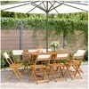Image de Chaises de jardin pliantes lot de 8 tissu et bois massif, siège de jardin, chaise de patio, chaise à manger de 3214612