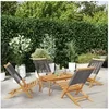 Image de Tuinstoelen 4 st inklapbaar massief acaciahout grijs3214631