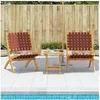 Image de Tuinstoelen 2 st inklapbaar met tafel massief hout rood3214220
