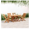 Image de Salon de jardin GENERIQUE bois massif marron 4 pieces 57 x 66 x 95 cm