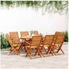Image de Salon de jardin GENERIQUE - Lot de 8 pièces - Bois massif marron