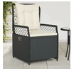 Image de Chaises inclinables de jardin lot de 2 noir résine tressée, fauteuil de jardin inclinable, fauteuil inclinable de 368661