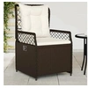 Image de Chaises inclinables de jardin lot de 2 marron résine tressée, fauteuil de jardin inclinable, fauteuil inclinable de 368662