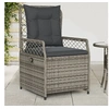 Image de Chaises inclinables de jardin lot de 2 gris résine tressée, fauteuil de jardin inclinable, fauteuil inclinable de 368663