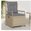 Image de Chaises inclinables de jardin lot de 2 beige résine tressée, fauteuil de jardin inclinable, fauteuil inclinable de 368664