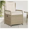 Image de Chaises inclinables de jardin lot de 2 beige résine tressée, fauteuil de jardin inclinable, fauteuil inclinable de 368665