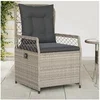 Image de Chaises inclinables de jardin lot de2 gris clair résine tressée, fauteuil de jardin inclinable, fauteuil inclinable 368666