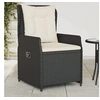 Image de Chaises inclinables de jardin lot de 2 noir résine tressée, fauteuil de jardin inclinable, fauteuil inclinable de 368652