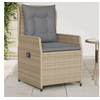 Image de Chaises inclinables de jardin lot de 2 beige résine tressée, fauteuil de jardin inclinable, fauteuil inclinable de 368655