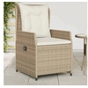 Image de Chaises inclinables de jardin lot de 2 beige résine tressée