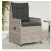 Image de Chaises inclinables de jardin lot de2 gris clair résine tressée, fauteuil de jardin inclinable, fauteuil inclinable 368657