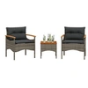Image de Gris resine tressee Ensembles de chaises, canapés et tables de jardin 3 pieces 40.0 x 40 x 37 2 personnes