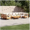Image de Salon de jardin modulable bois massif 6 personnes 8 pieces