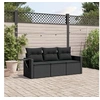 Image de Salon de Jardin avec Coussins 3 pcs, Canapés de Terrasse, Ensemble de Meubles de Patio, Mobilier d'Extérieur, Noir 3219854