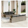 Image de Salon de jardin modulable rotin gris 8 pieces 7 personnes