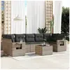 Image de Salon de Jardin avec Coussins 8 pcs, Canapés de Terrasse, Ensemble de Meubles de Patio, Mobilier d'Extérieur, Gris 3219941