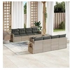Image de Salon de Jardin avec Coussins 9 pcs, Canapés de Terrasse, Ensemble de Meubles de Patio, Mobilier d'Extérieur, Gris 3219951