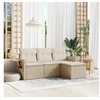 Image de Salon de jardin modulable rotin beige 4 pieces 4 personnes