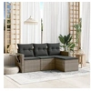 Image de Salon de Jardin avec Coussins 4 pcs, Canapés de Terrasse, Ensemble de Meubles de Patio, Mobilier d'Extérieur, Gris 3220069