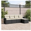 Image de Salon de Jardin avec Coussins 5 pcs, Canapés de Terrasse, Ensemble de Meubles de Patio, Mobilier d'Extérieur, Noir 3220085