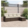 Image de Salon de Jardin avec Coussins 5 pcs, Canapés de Terrasse, Ensemble de Meubles de Patio, Mobilier d'Extérieur, Marron 3220092