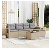 Image de Salon de jardin modulable beige 6 pieces resine tressee 55 x 62 x 69 cm