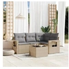 Image de Salon de jardin modulable 5 pieces beige rotin 62 x 62 x 69 cm