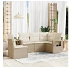 Image de Salon de jardin modulable resine tressee beige 5 pieces 62 x 62 x 69 cm 5 personnes