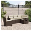 Image de Salon de Jardin avec Coussins 5 pcs, Canapés de Terrasse, Ensemble de Meubles de Patio, Mobilier d'Extérieur, Marron 3220172