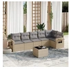 Image de Salon de jardin modulable 7 pieces beige rotin 62 x 62 x 69 cm