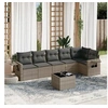 Image de Salon de Jardin avec Coussins 7 pcs, Canapés de Terrasse, Ensemble de Meubles de Patio, Mobilier d'Extérieur, Gris 3220199