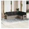 Image de Salon de Jardin avec Coussins 6 pcs, Canapés de Terrasse, Ensemble de Meubles de Patio, Mobilier d'Extérieur, Gris 3220211
