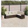 Image de Salon de Jardin avec Coussins 6 pcs, Canapés de Terrasse, Ensemble de Meubles de Patio, Mobilier d'Extérieur, Marron 3220212