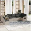 Image de Salon de Jardin avec Coussins 6 pcs, Canapés de Terrasse, Ensemble de Meubles de Patio, Mobilier d'Extérieur, Gris 3220231