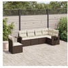Image de Salon de Jardin avec Coussins 6 pcs, Canapés de Terrasse, Ensemble de Meubles de Patio, Mobilier d'Extérieur, Marron 3220232
