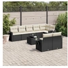 Image de Salon de Jardin avec Coussins 9 pcs, Canapés de Terrasse, Ensemble de Meubles de Patio, Mobilier d'Extérieur, Noir 3220425