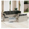 Image de Salon de Jardin avec Coussins 8 pcs, Canapés de Terrasse, Ensemble de Meubles de Patio, Mobilier d'Extérieur, Gris 3220441
