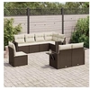 Image de Salon de jardin modulable resine tressee marron 8 pieces 8 personnes