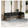 Image de Salon de Jardin avec Coussins 7 pcs, Canapés de Terrasse, Ensemble de Meubles de Patio, Mobilier d'Extérieur, Gris 3220479